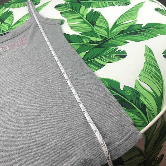 Arizona Flip Flop & Starfish Rhinestone Gray Tank Top - Picture 9 of 9